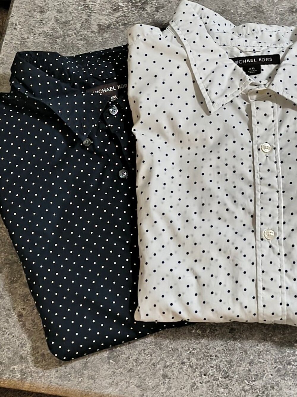 Michael Kors Men’s XXL Polka Dot Button Down Shirts Lot of 3